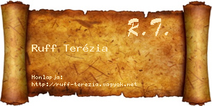 Ruff Terézia névjegykártya